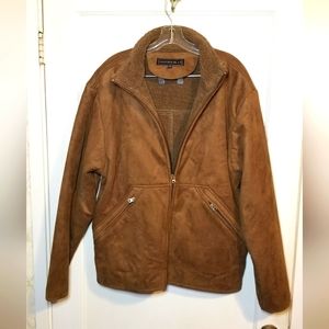 Oxford Blue brand, vintage 1980's XXL brown suede jacket. Pre-owned, good shape.